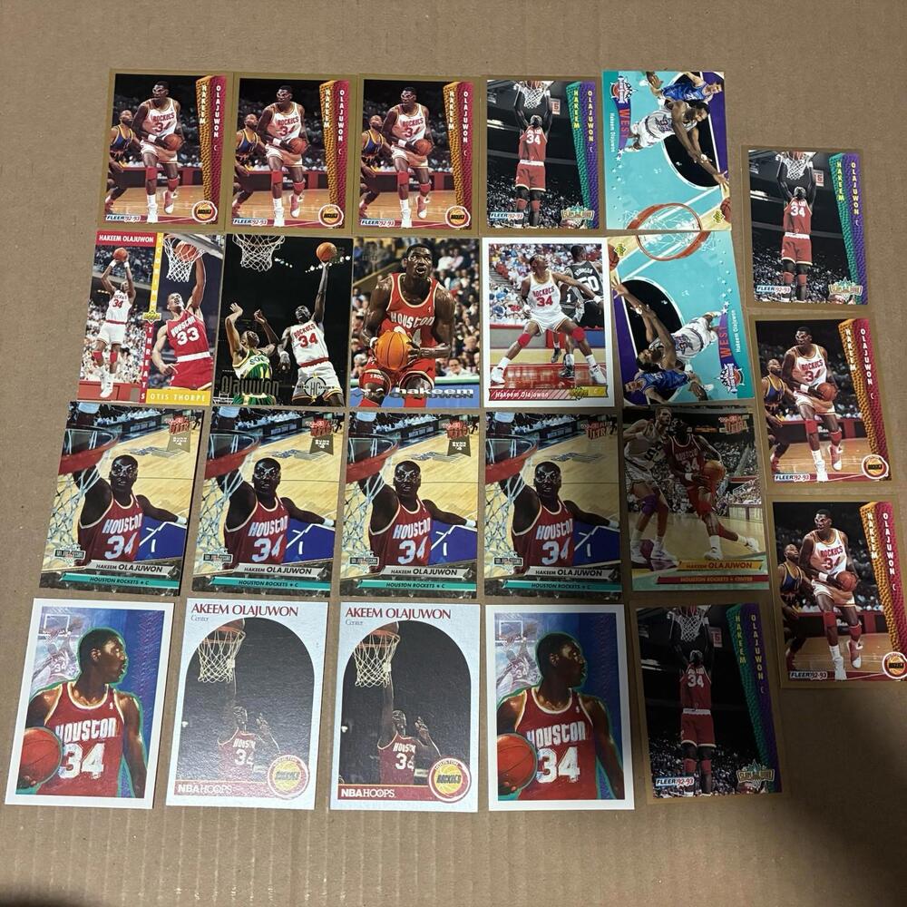 Hakeem Olajuwon Basketball Card Lot